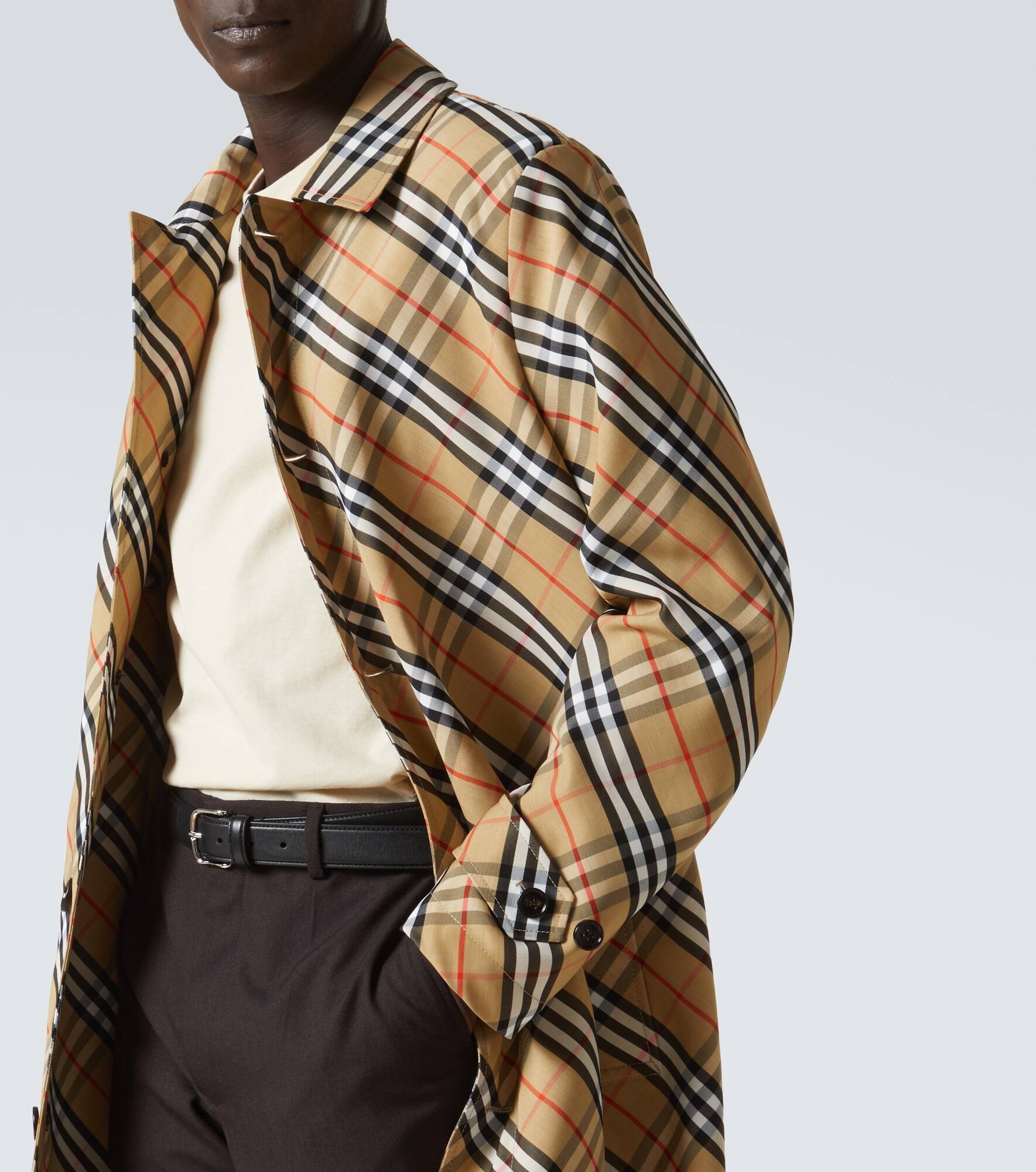 Burberry Check cotton car coat - 5