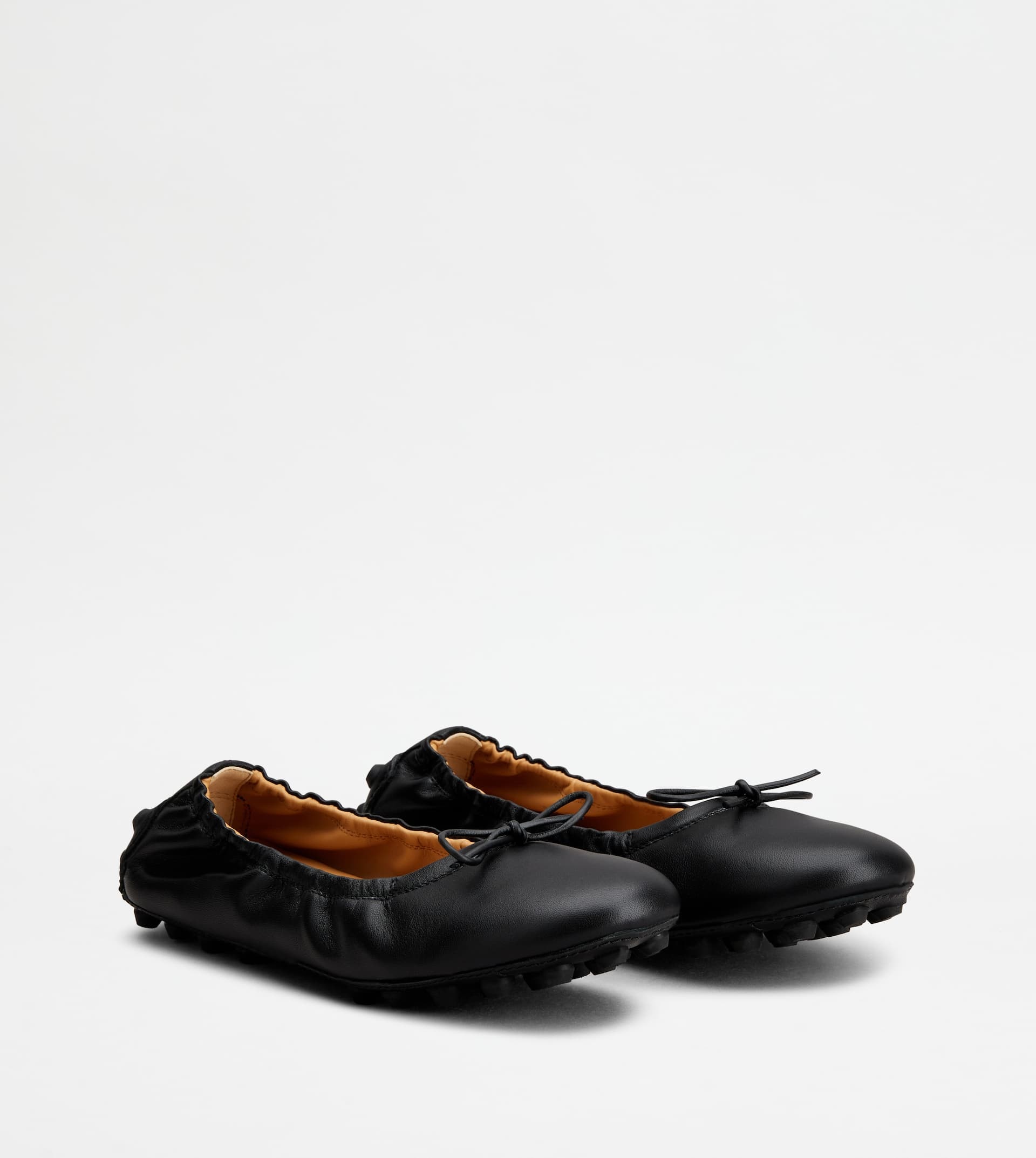 BUBBLE BALLERINAS IN LEATHER - BLACK - 3
