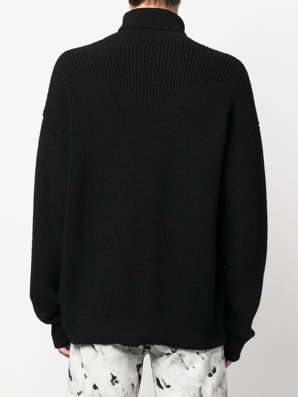 Стиль-embroidered roll-neck jumper - 4