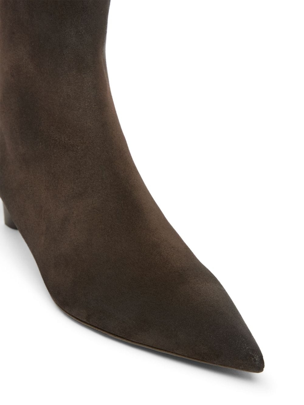 pointed-toe suede ankle boots - 4