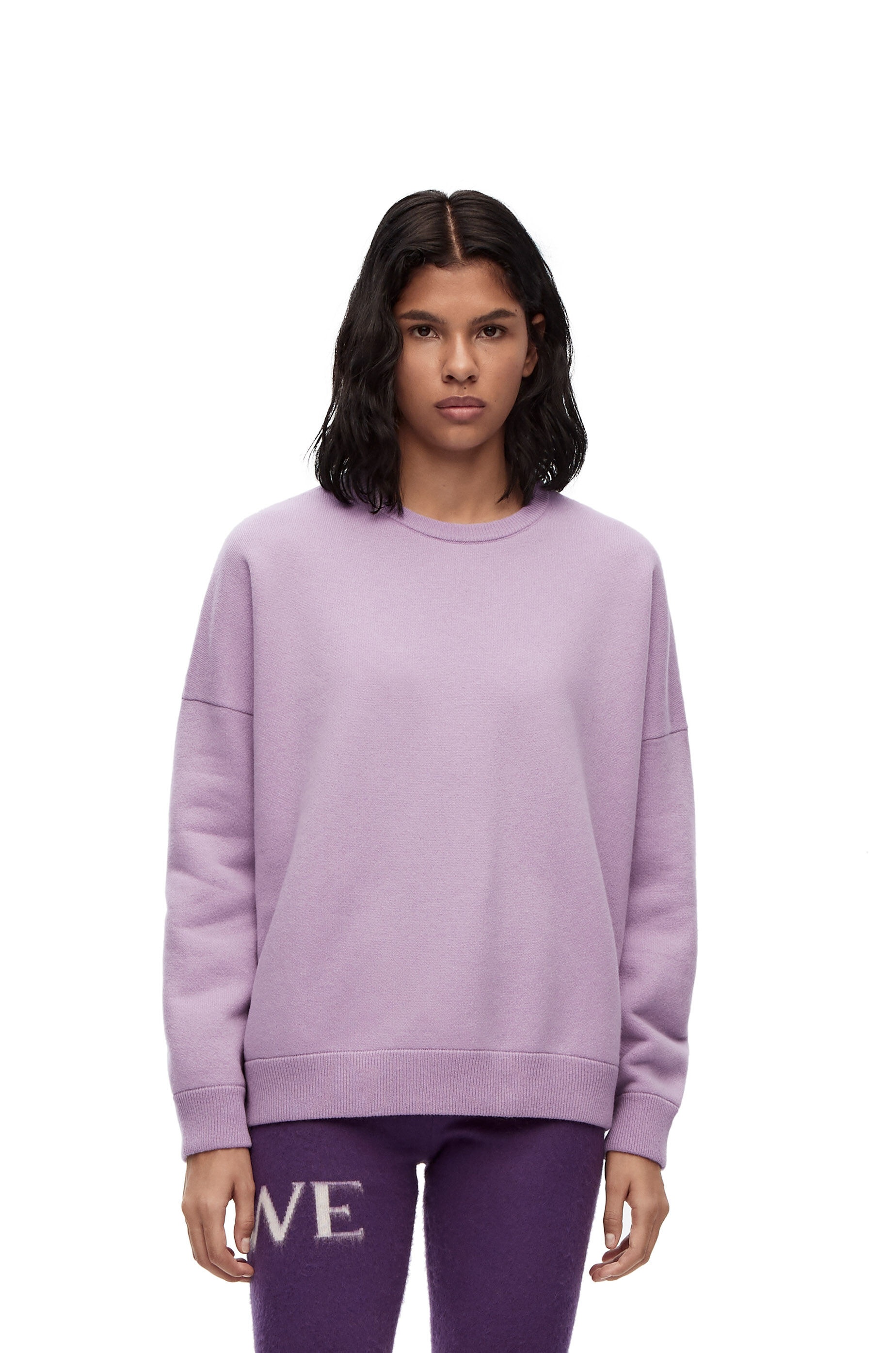 Oversize crew neck sweater in cashmere - 3