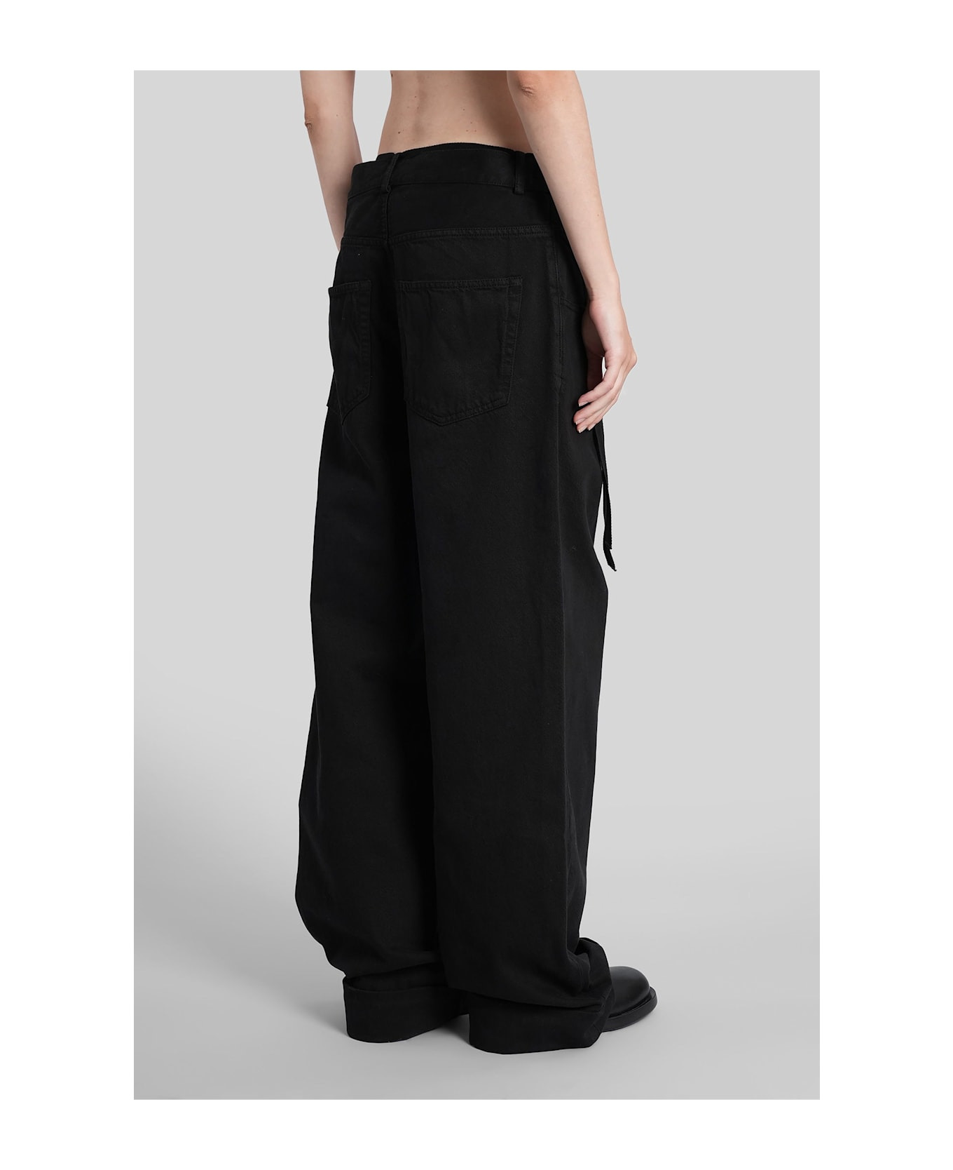 Kristel Jeans In Black Cotton - 3