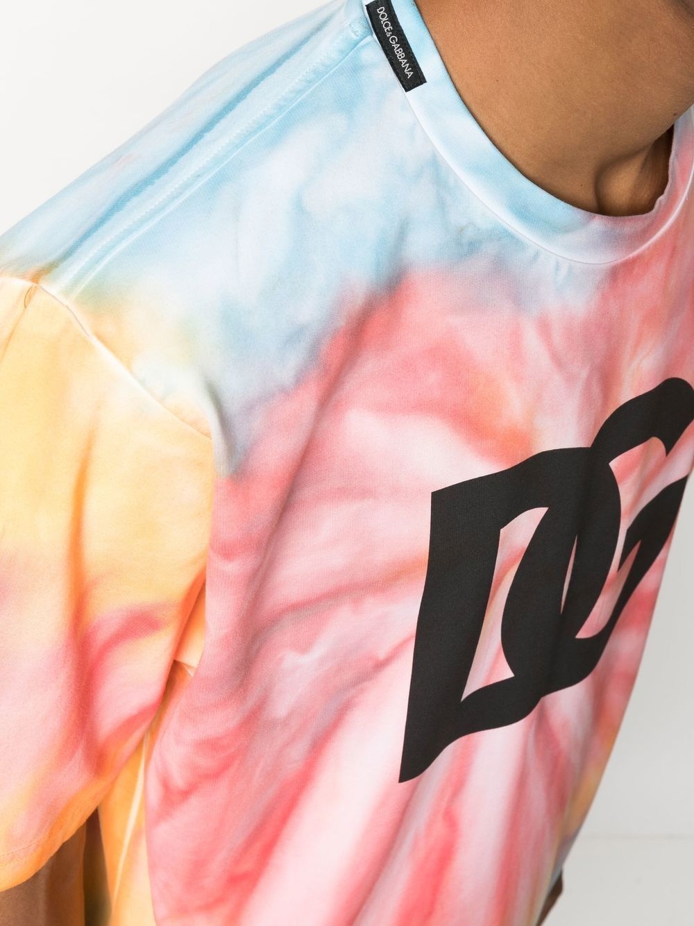 tie-dye logo-print T-shirt - 5