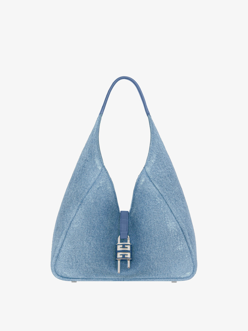 MEDIUM G-HOBO BAG IN WASHED DENIM 1