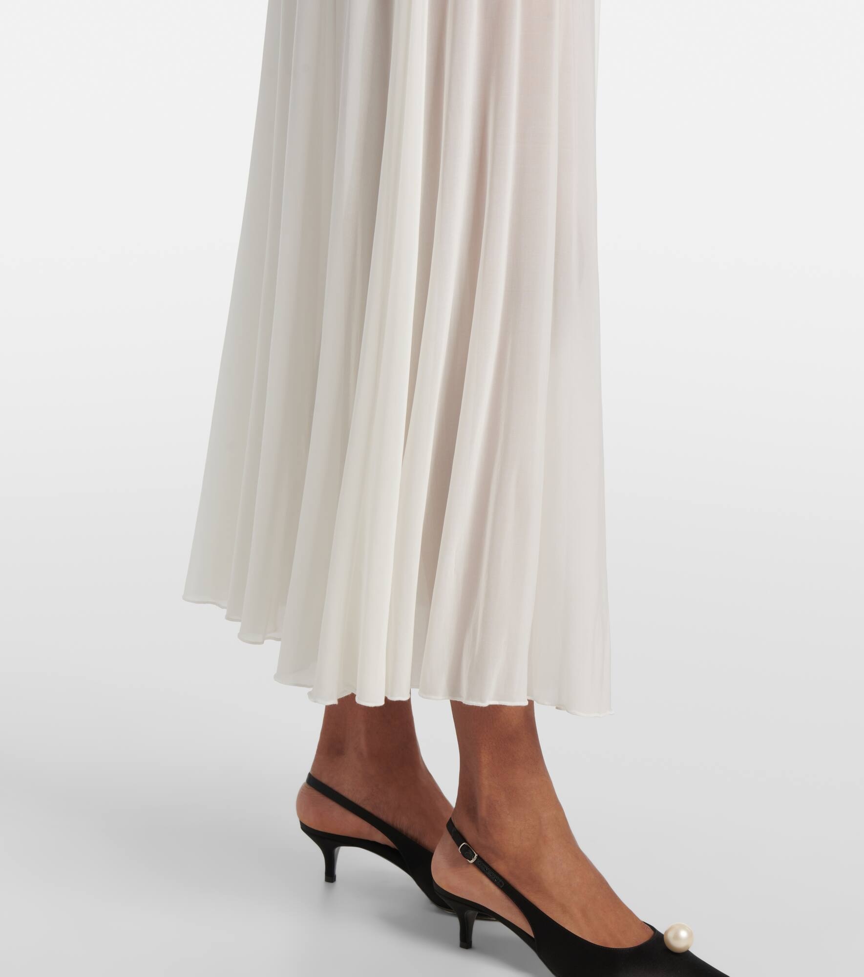 Ruched sheer high-neck maxi dress - 5