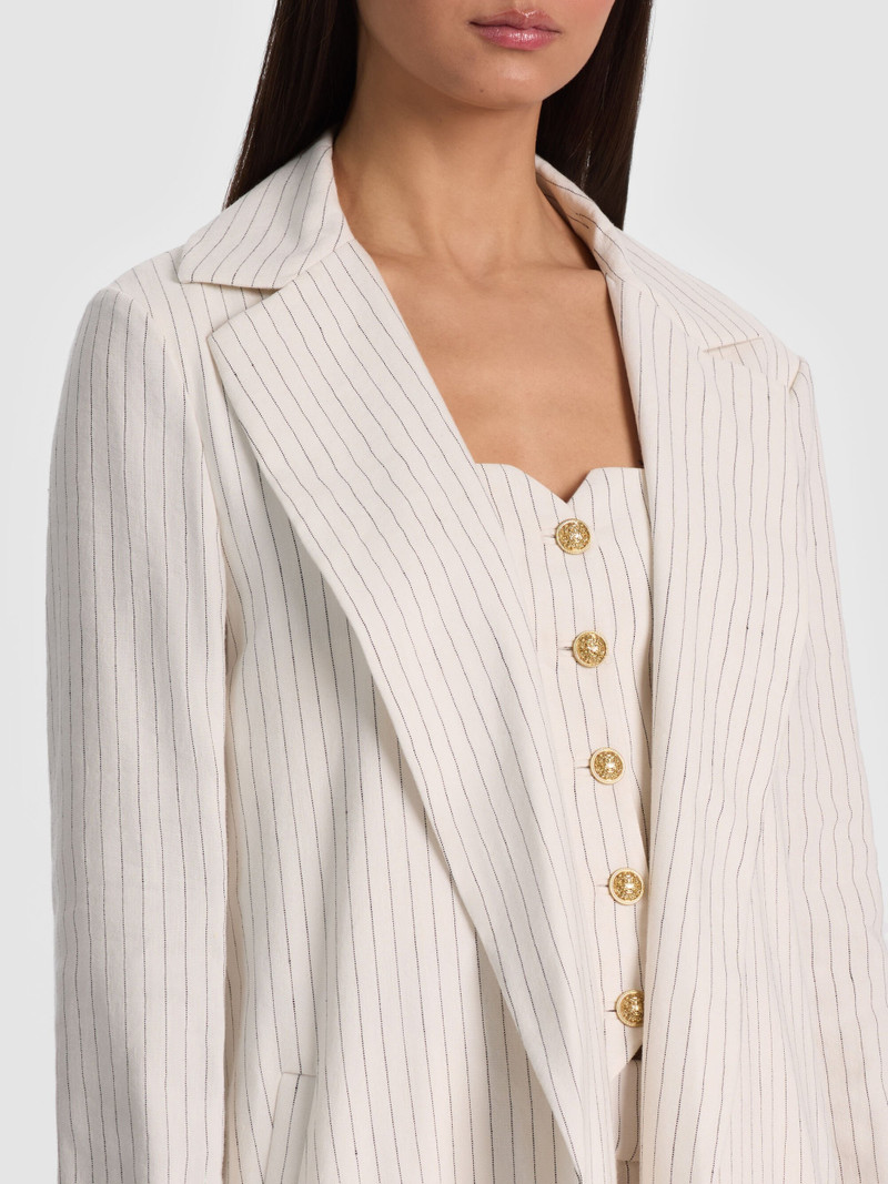 SHELIA LINEN MAXI BLAZER 5