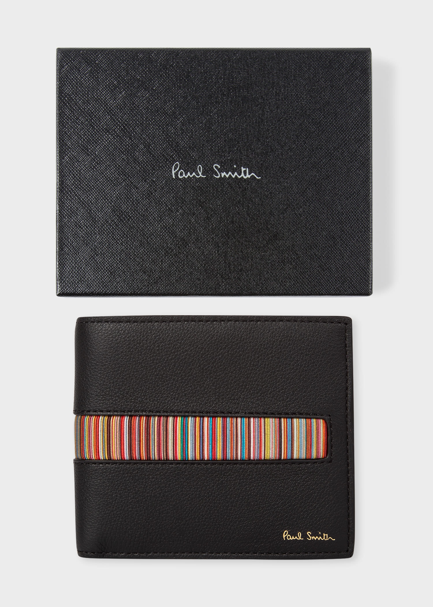 Leather Billfold Wallet With 'Signature Stripe' Insert - 5
