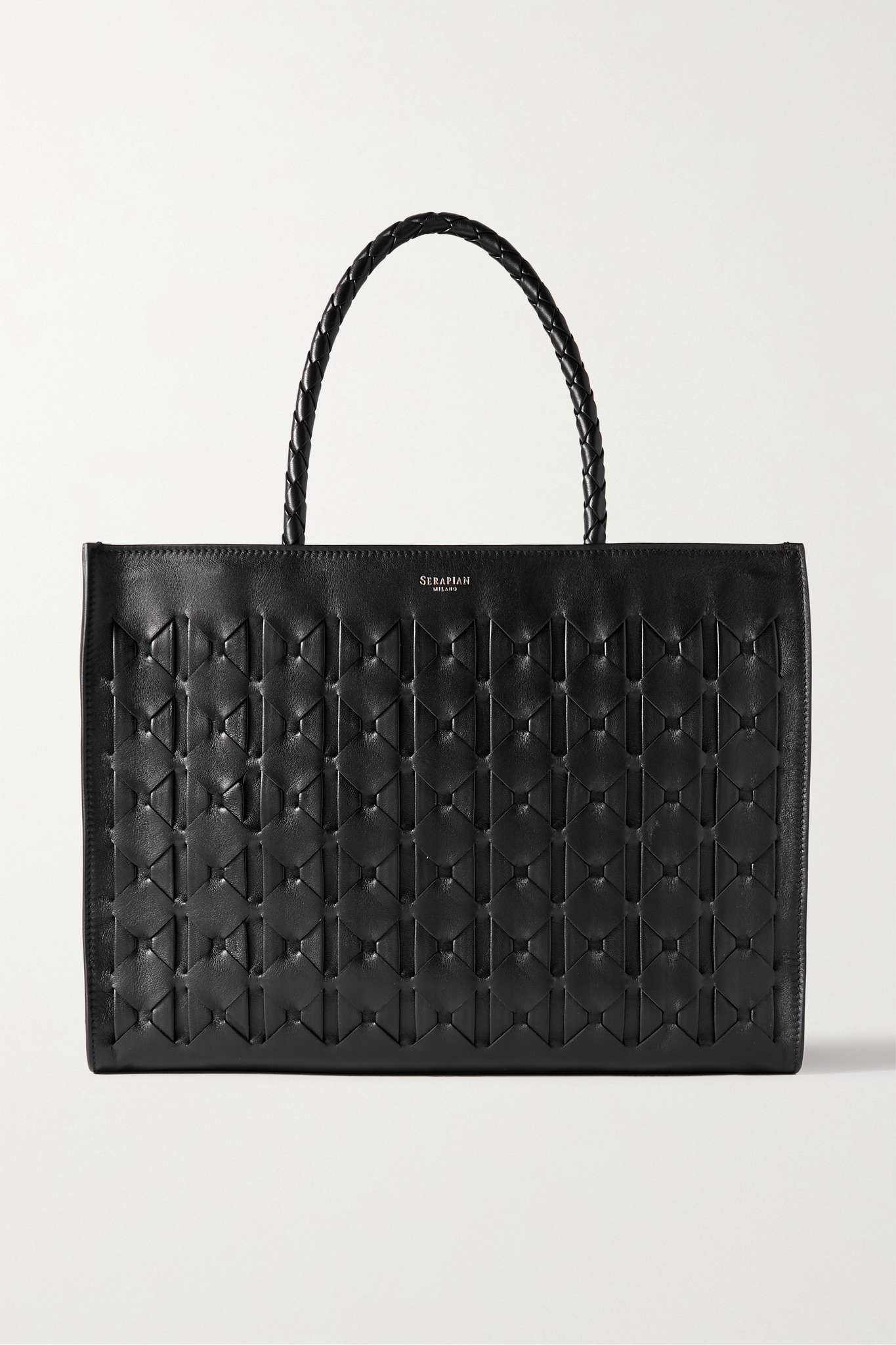 1928 woven leather tote - 1