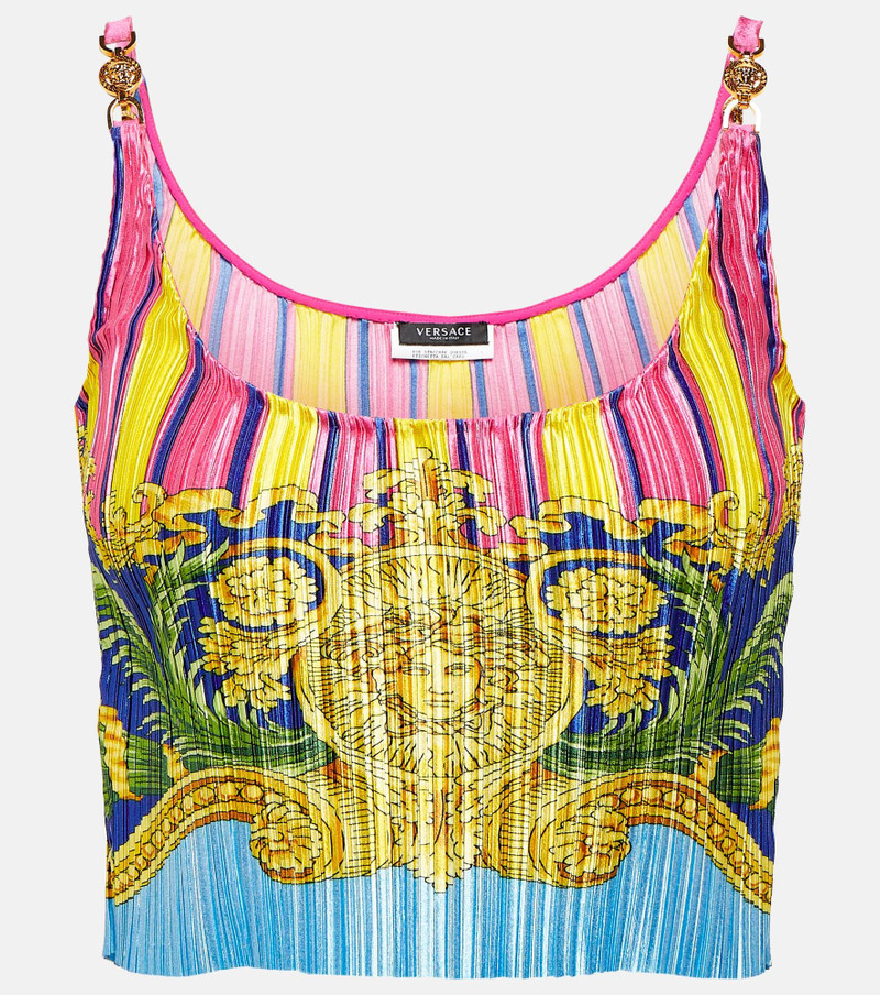 Medusa Palm Springs plissé crop top - 1