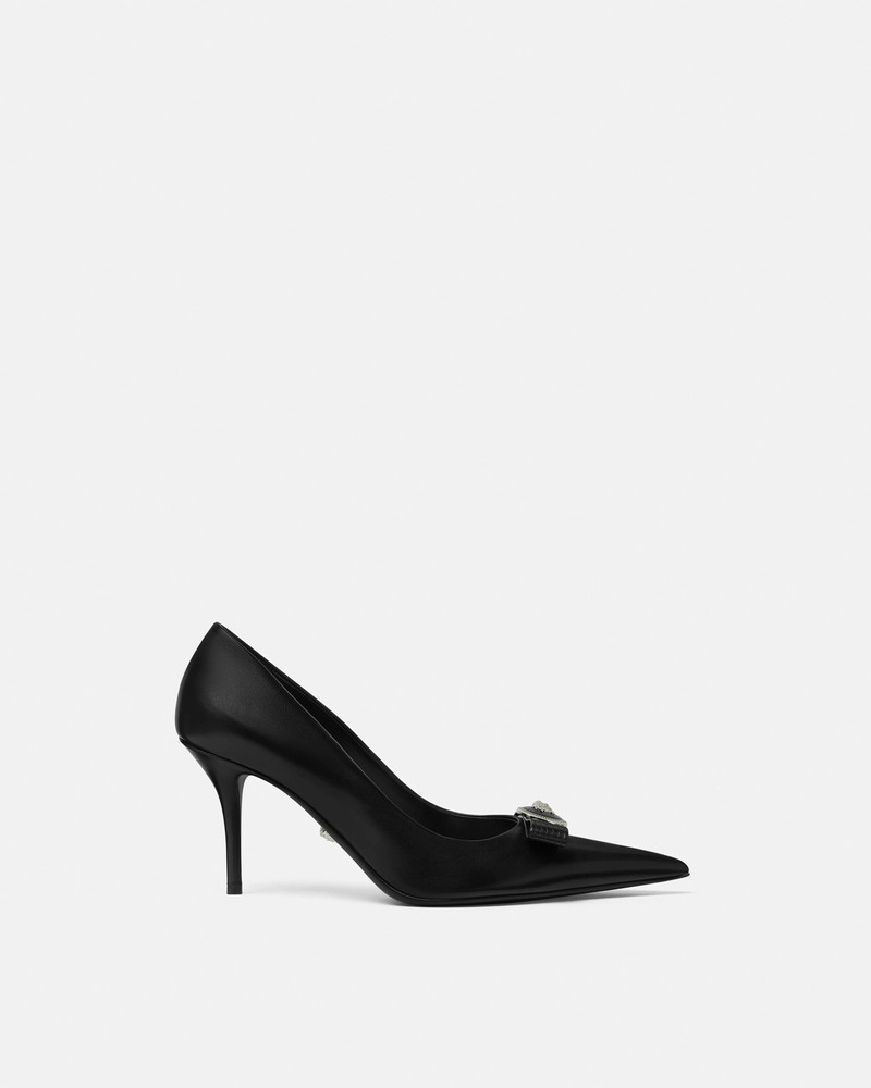 Gianni Ribbon Leather Pumps 85 mm 1