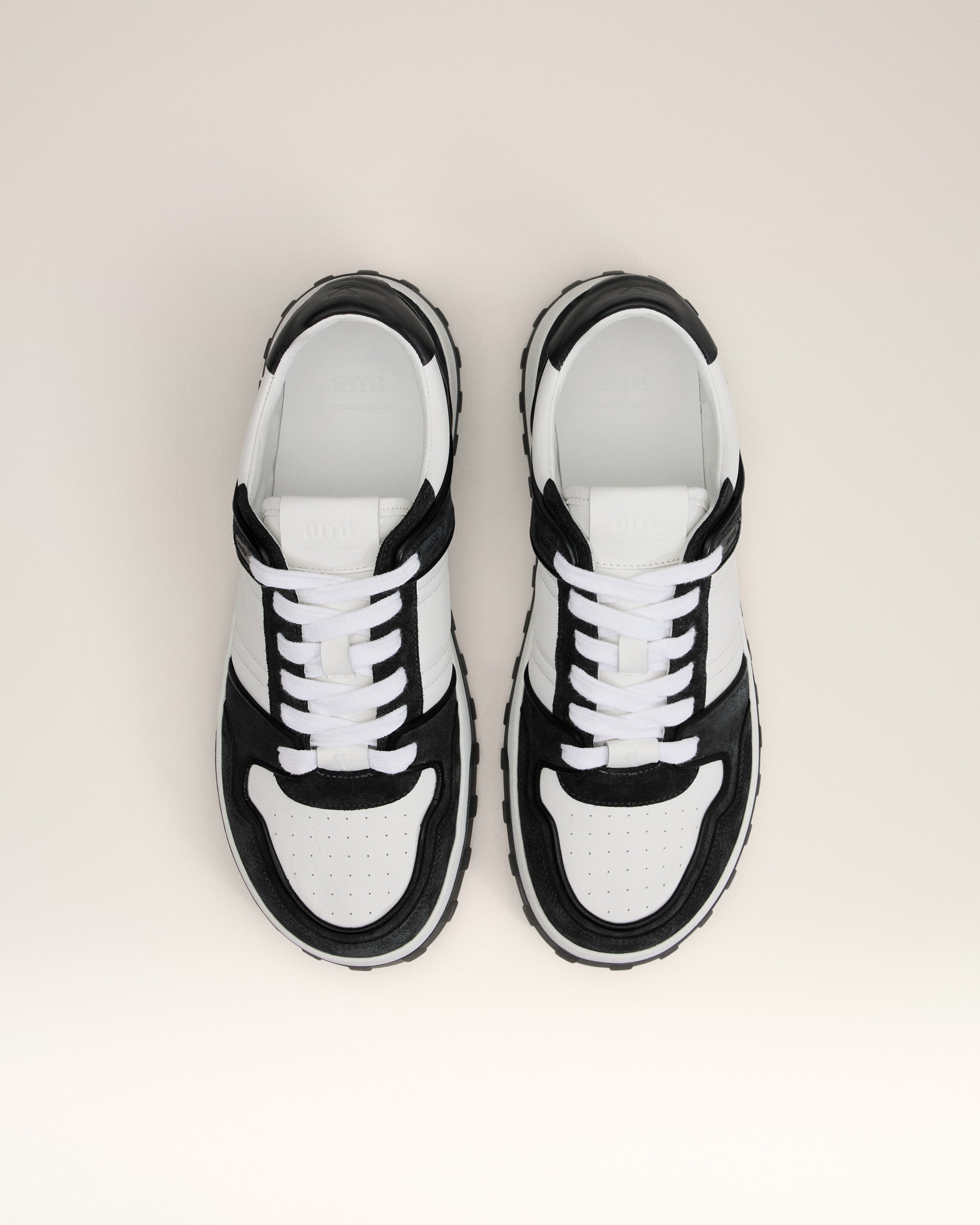 WHITE LEATHER LOW TOP WALK SNEAKERS - 5