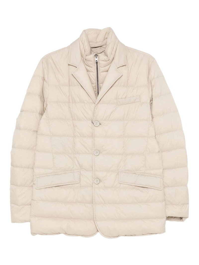 quilted button-fastening jacket 1