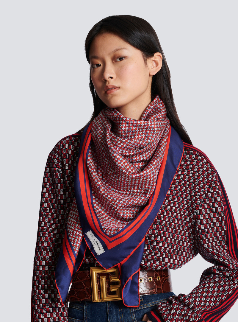 Balmain Monogram-printed scarf outlook