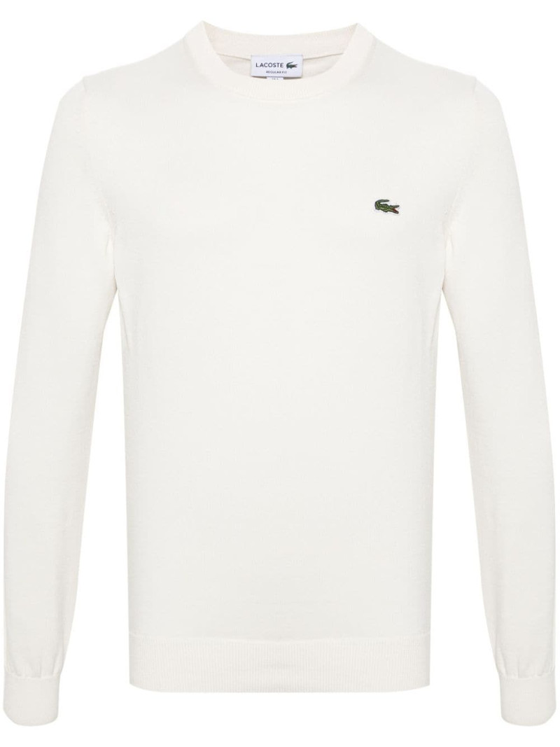 logo-patch ribbed-knit jumper 1