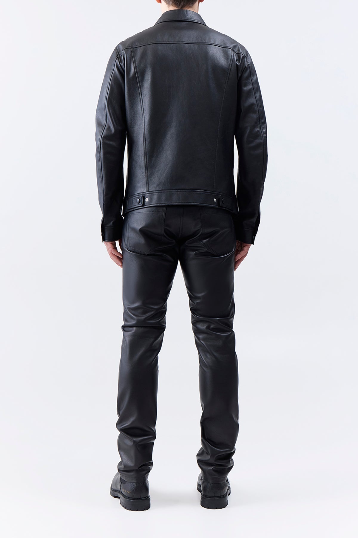 Levy Jacket in Black Nappa Leather - 5