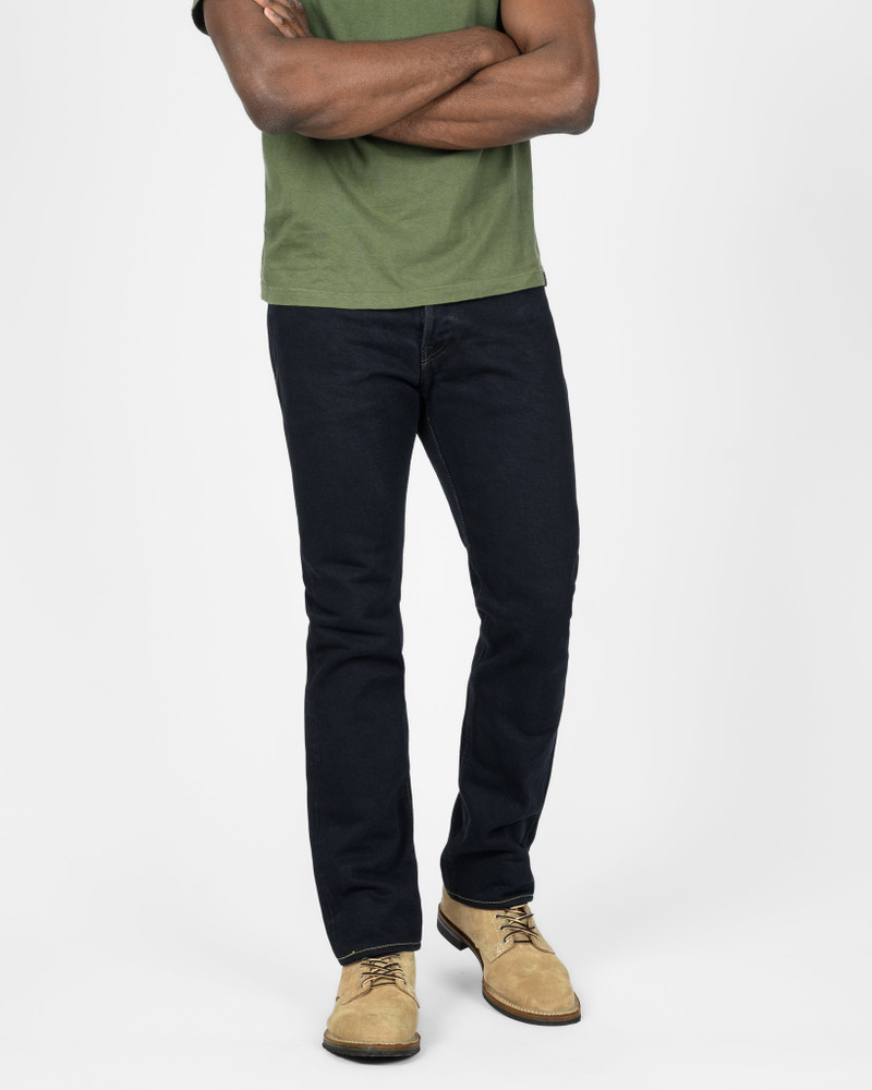 Iron Heart IH-555S-21OD 21OZ SELVEDGE DENIM SLIM CUT JEANS - INDIGO OVERDYED BLACK outlook