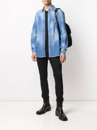 DSQUARED2 distressed-effect denim shirt outlook