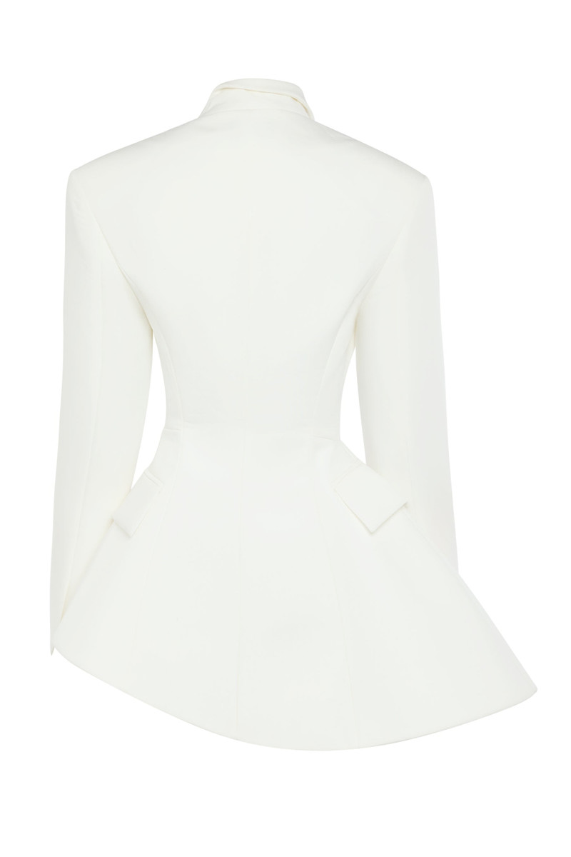 ASYMMETRIC VOLUME-CONTRAST JACKET WHITE 5