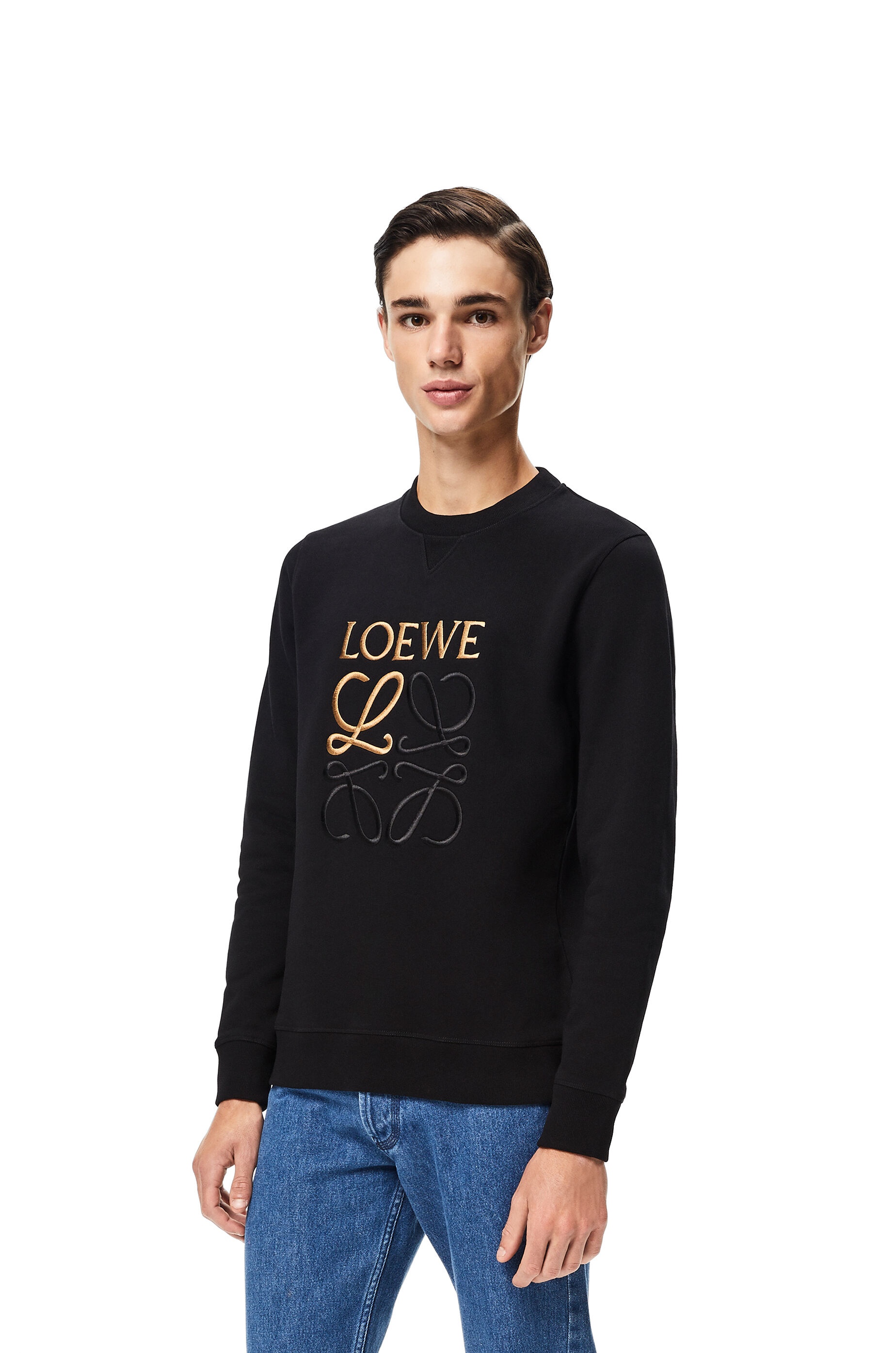 LOEWE Anagram embroidered sweatshirt in cotton - 3