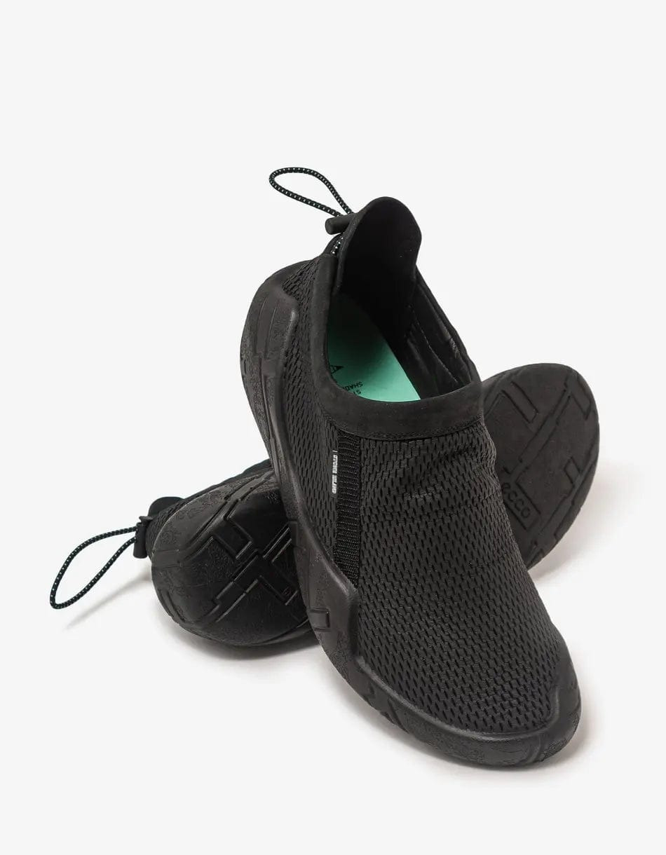 Stone Island Shadow Project Black Moc Debossed Leather & Mesh Trainers - 6