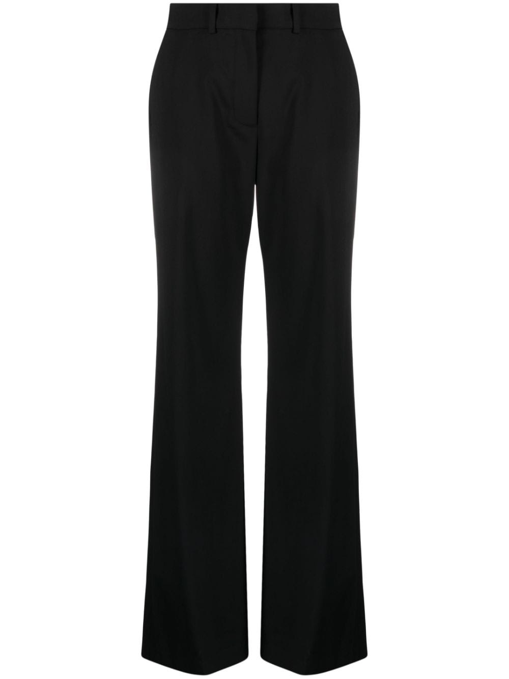 plain straight-leg trousers - 1