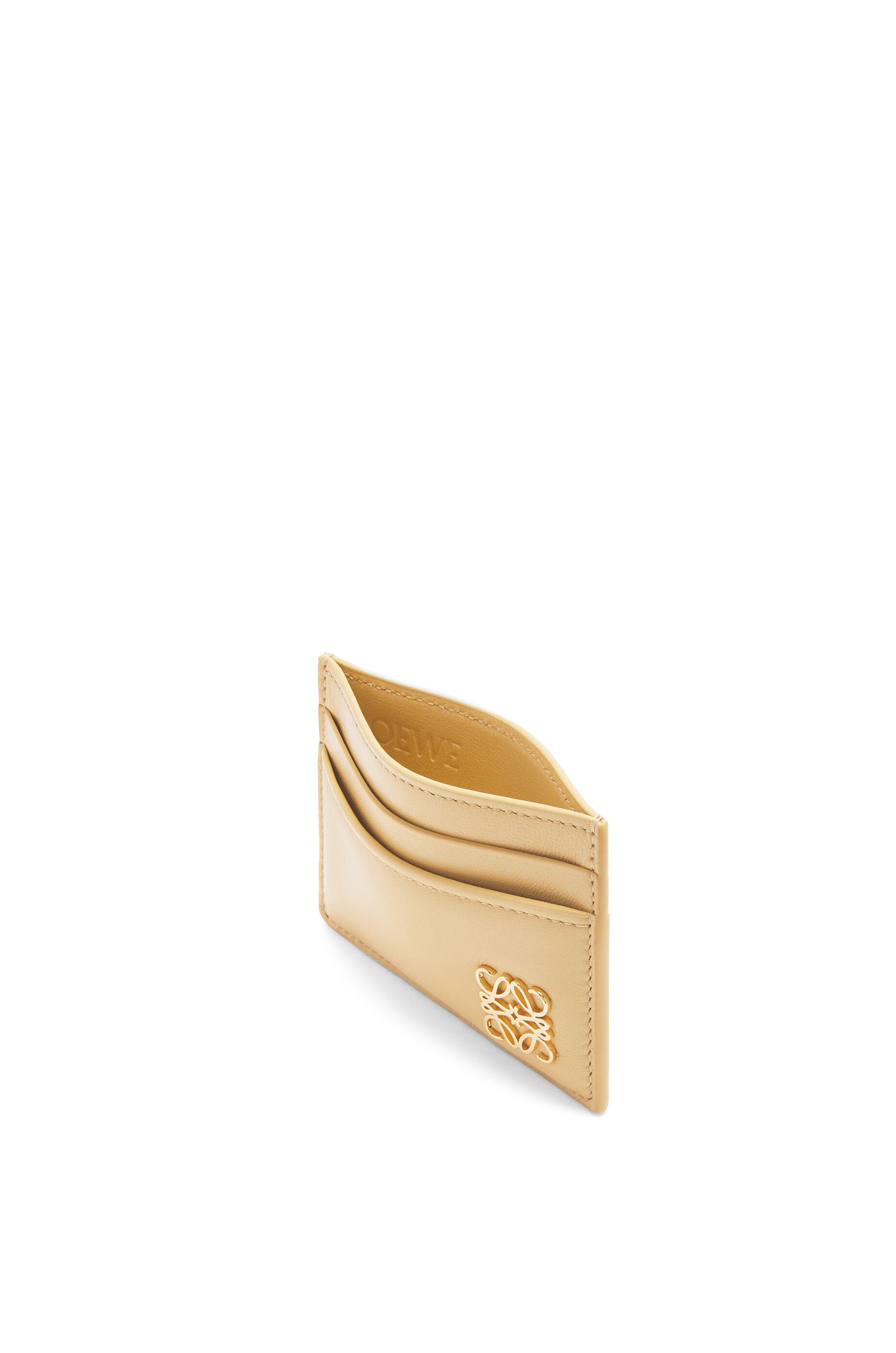 Puffer Anagram plain cardholder in shiny nappa calfskin - 2
