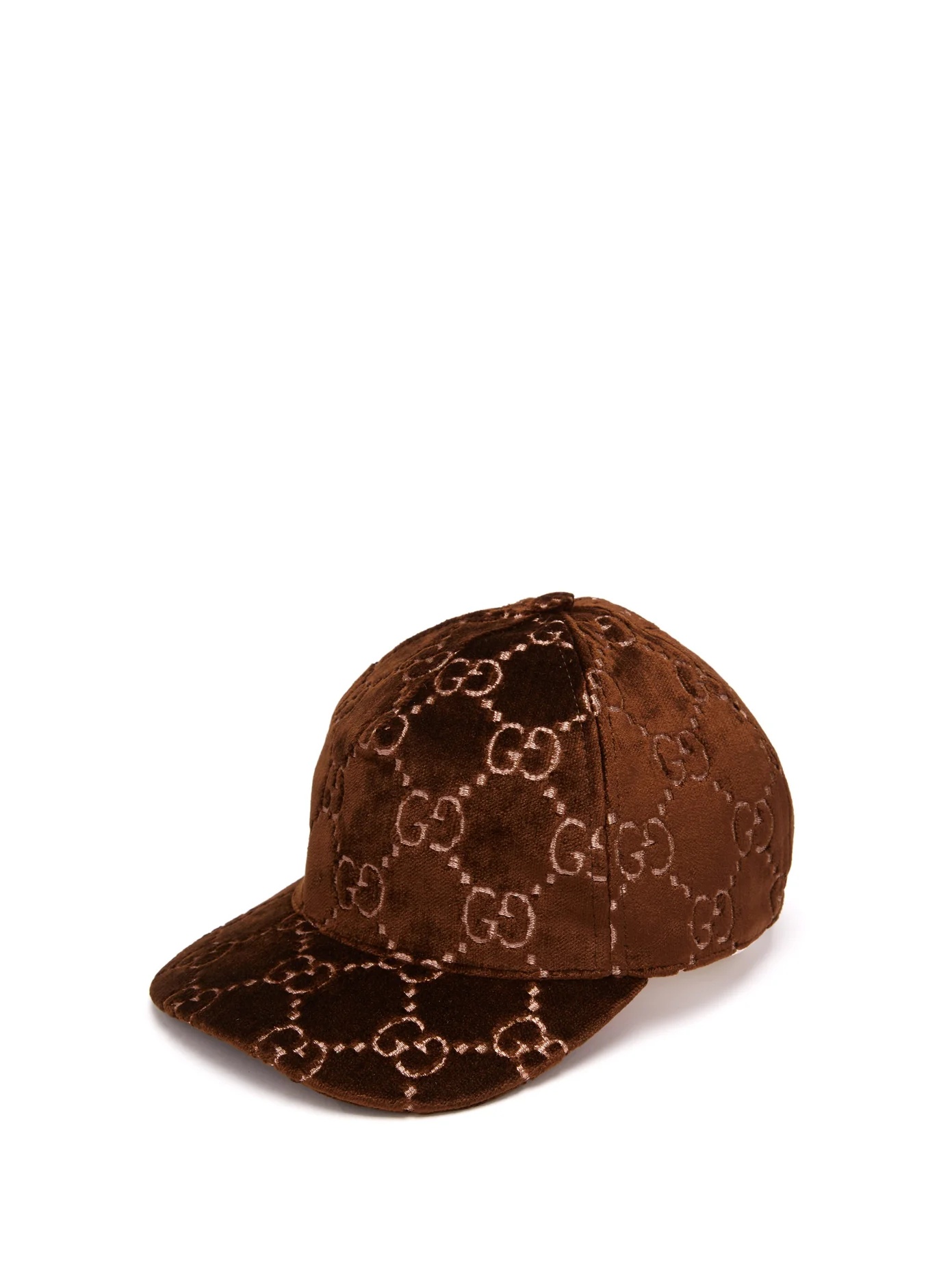 GG-embroidered velvet cap - 1