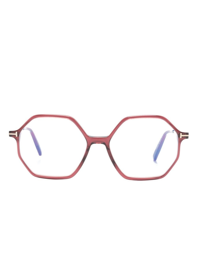 geometric-frame glasses 1