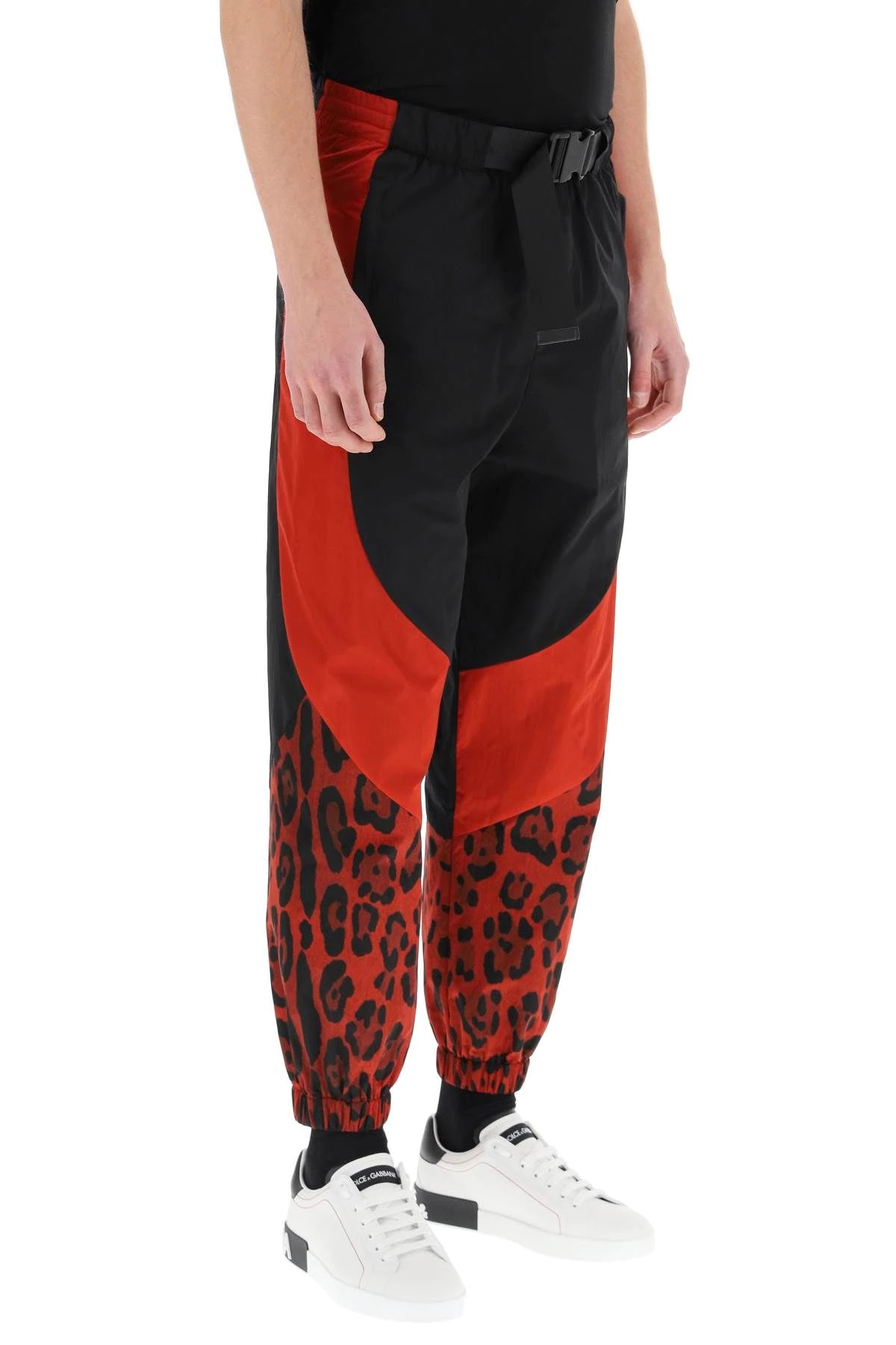 LEOPARD PRINT NYLON JOGGERS - 3