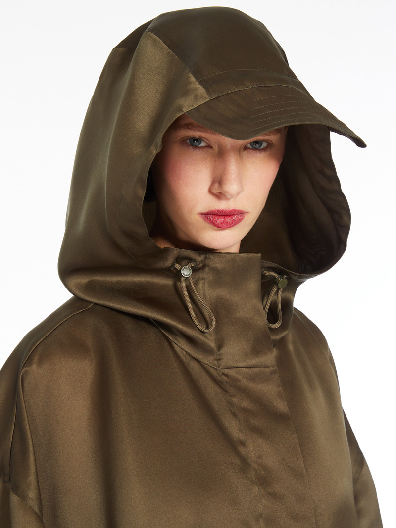 TAMBUTO Oversized silk organza parka 5