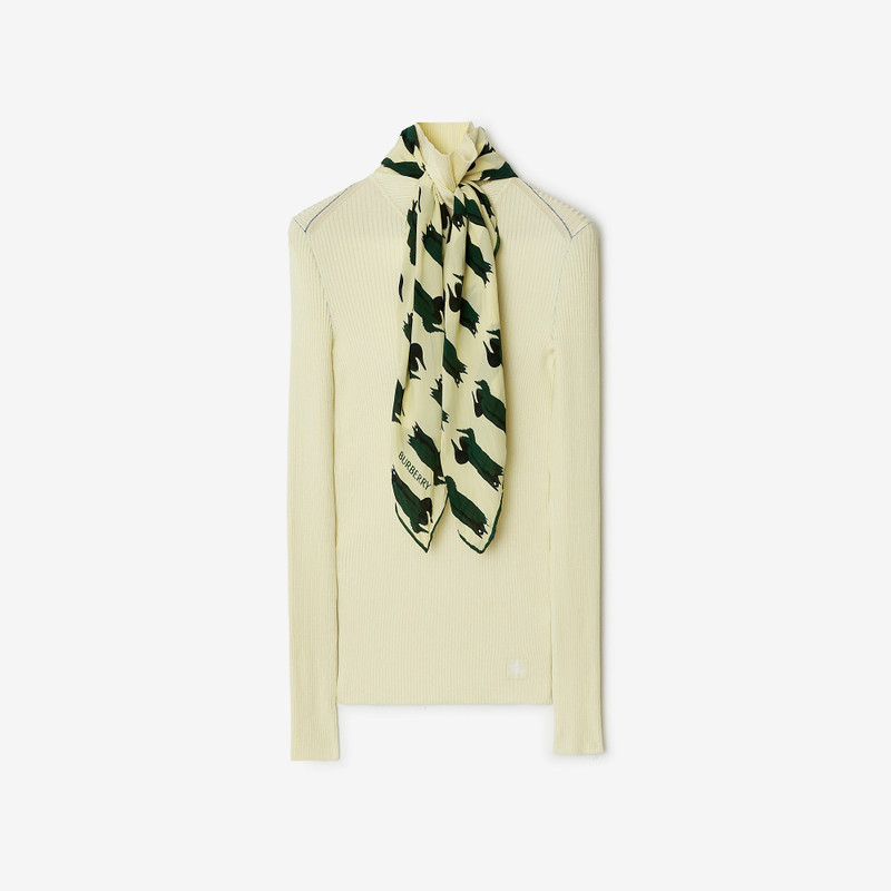 Scarf Rib Knit Sweater - 1