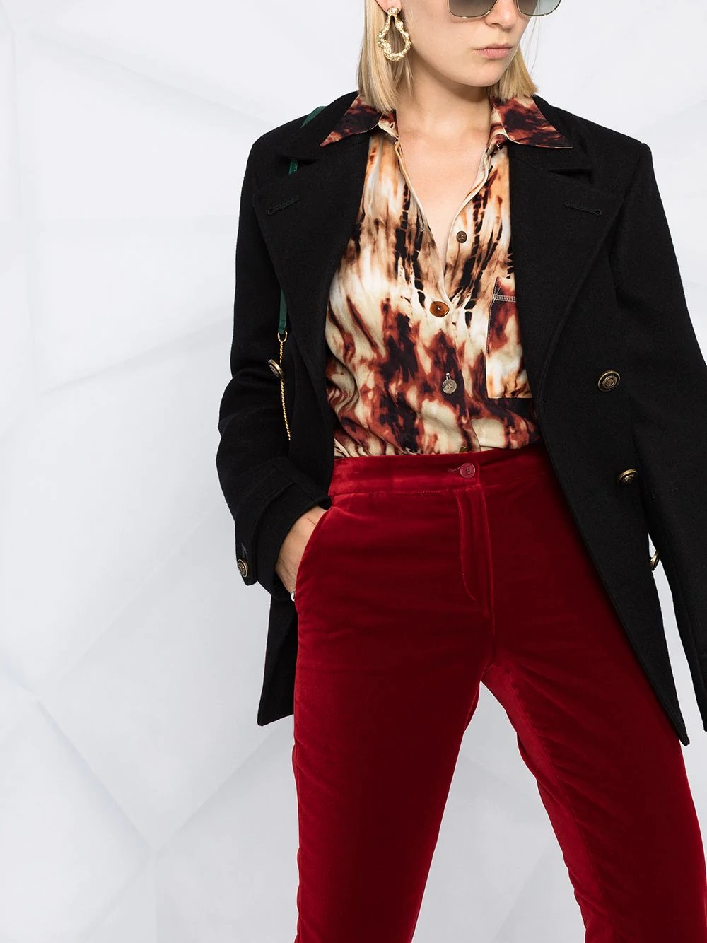 cropped velvet trousers - 5