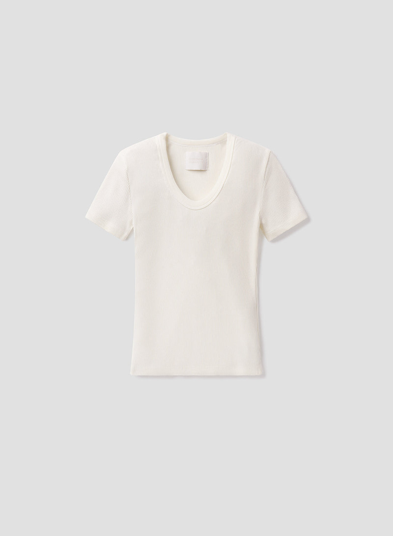 Maude U Neck Tee In Pashmina 1