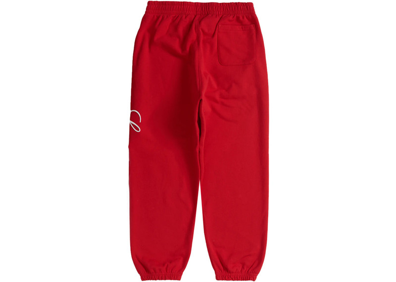Supreme Supreme Raised Script Sweatpant Red outlook