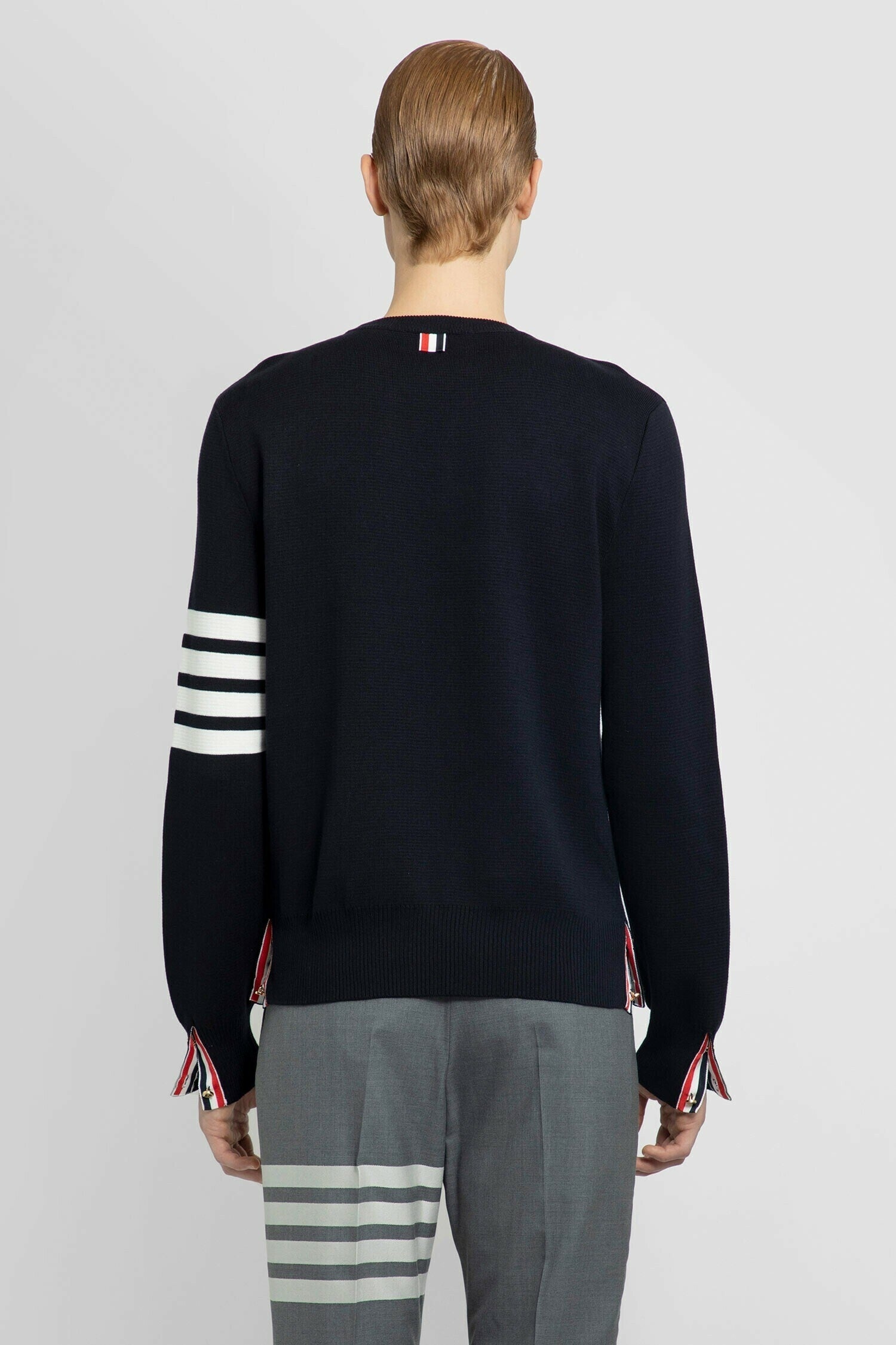 THOM BROWNE MAN BLUE KNITWEAR - 3
