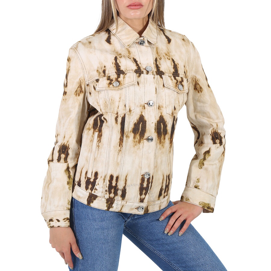 Burberry Prestwick Bleached Denim Monogram Motif Jacket - 1