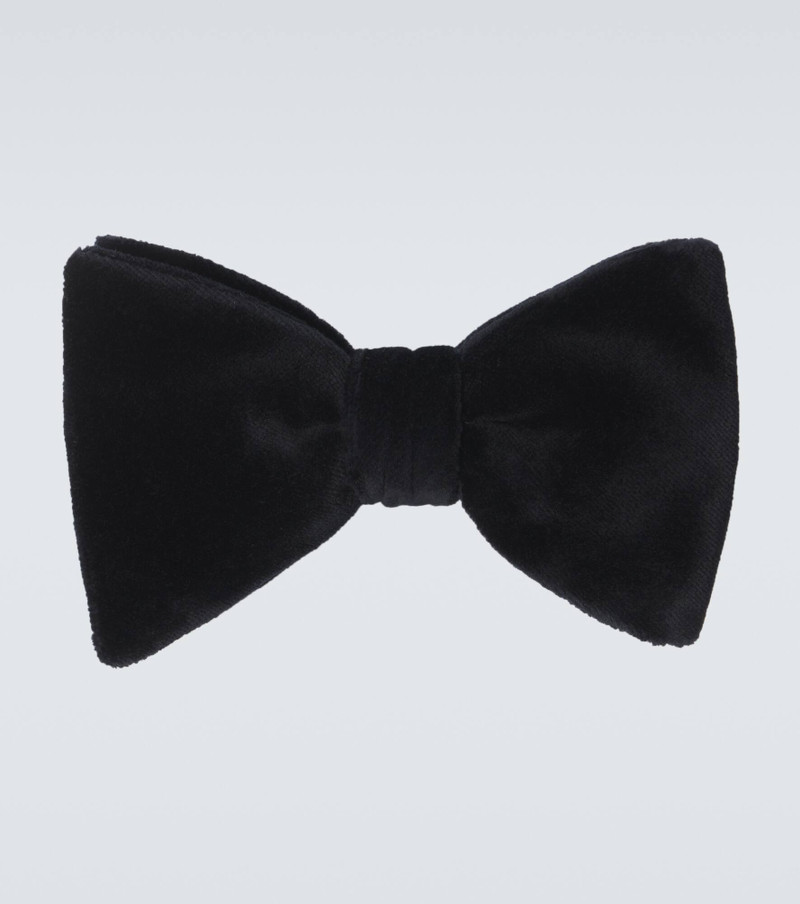 Cotton velvet bow tie 1