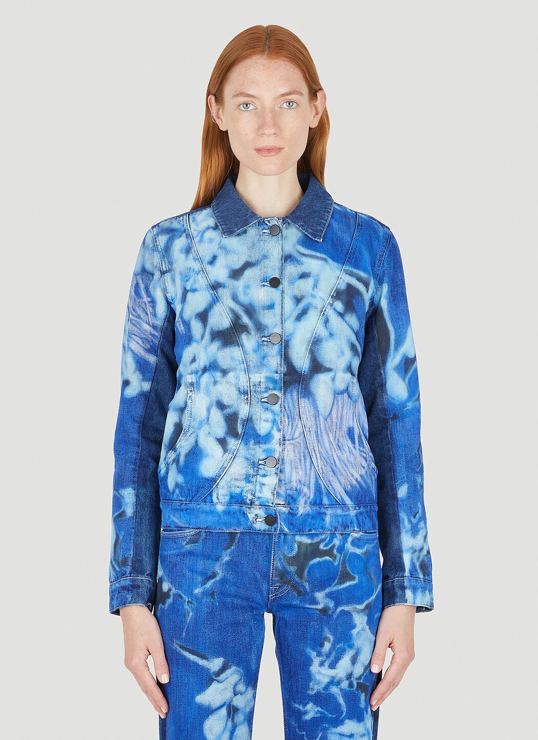 Printed Denim Jacket - 1
