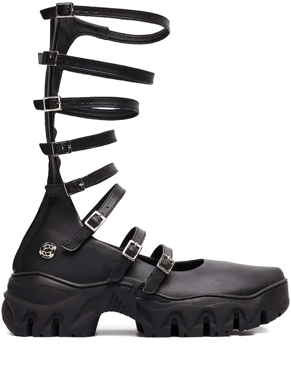 strappy buckled ballet flats - 1