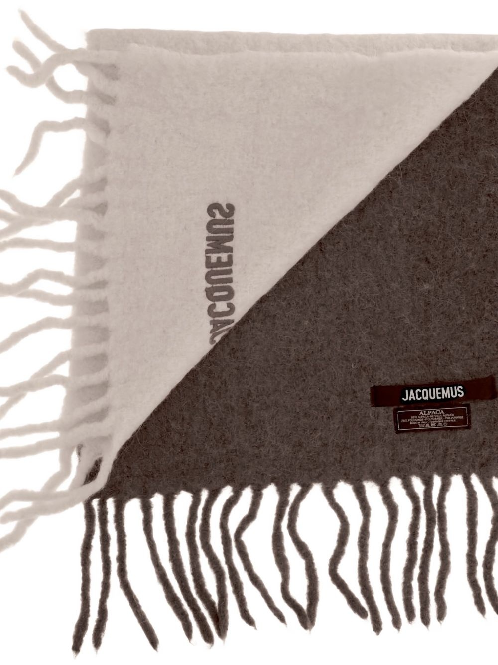 L'écharpe Moisson logo-embroidered fringed scarf - 2