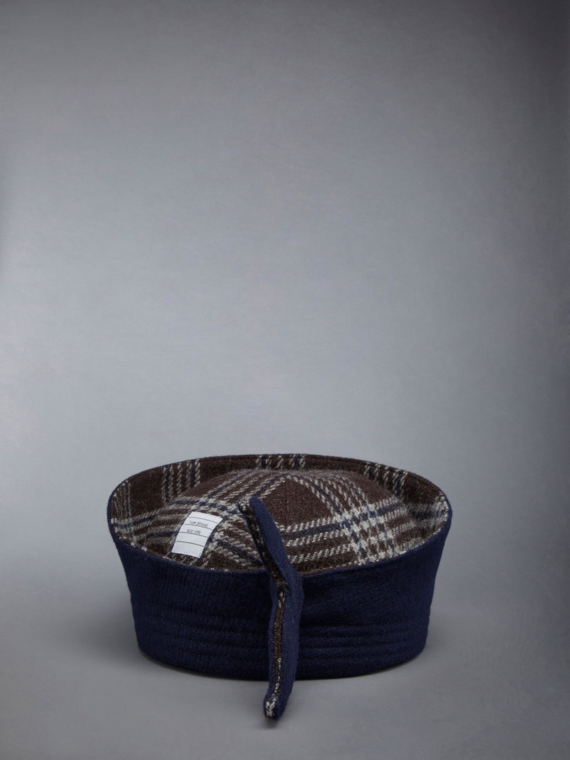 Prince of Wales Check British Wool Turn Back Whale Hat 3