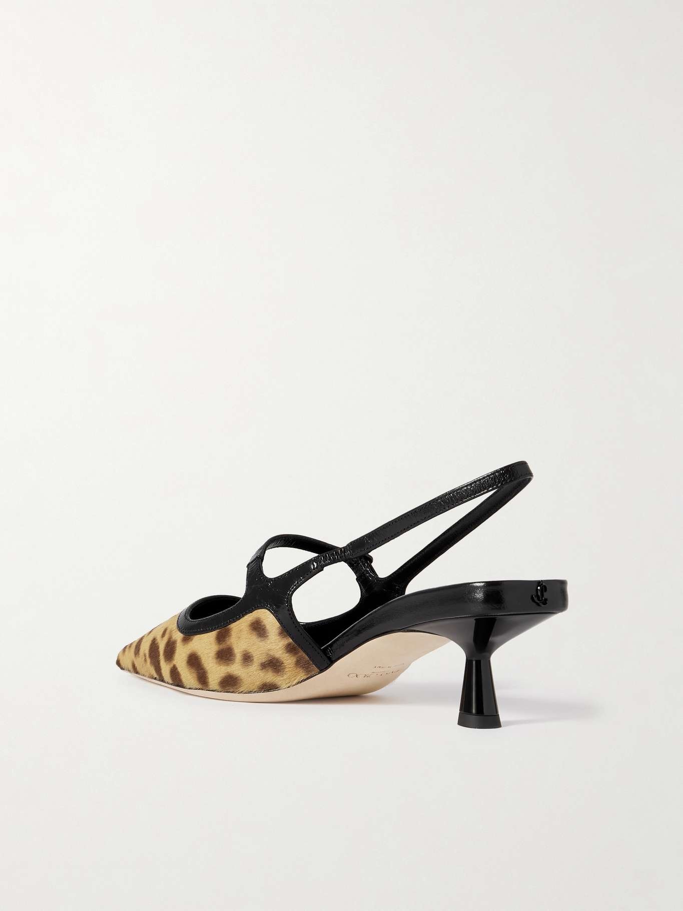 Didi 45 leather-trimmed leopard-print calf hair slingback pumps Leopard print - 3