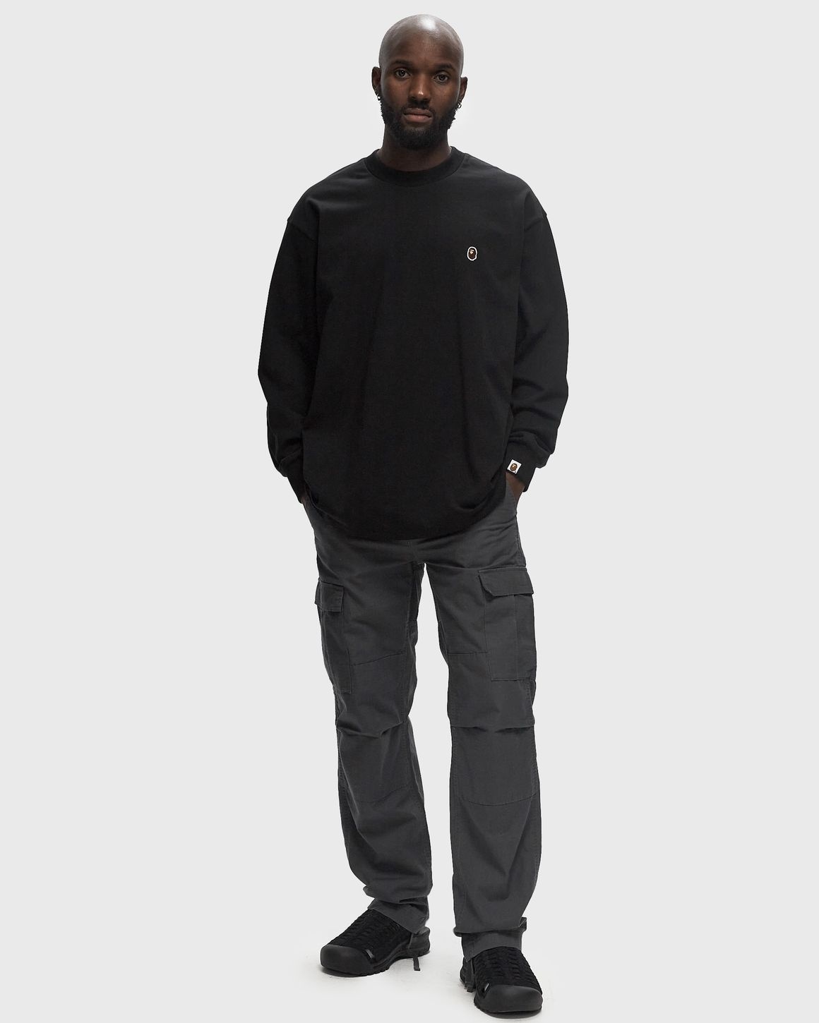 ONE POINT APE HEAD RELAXED FIT LS TEE - 2