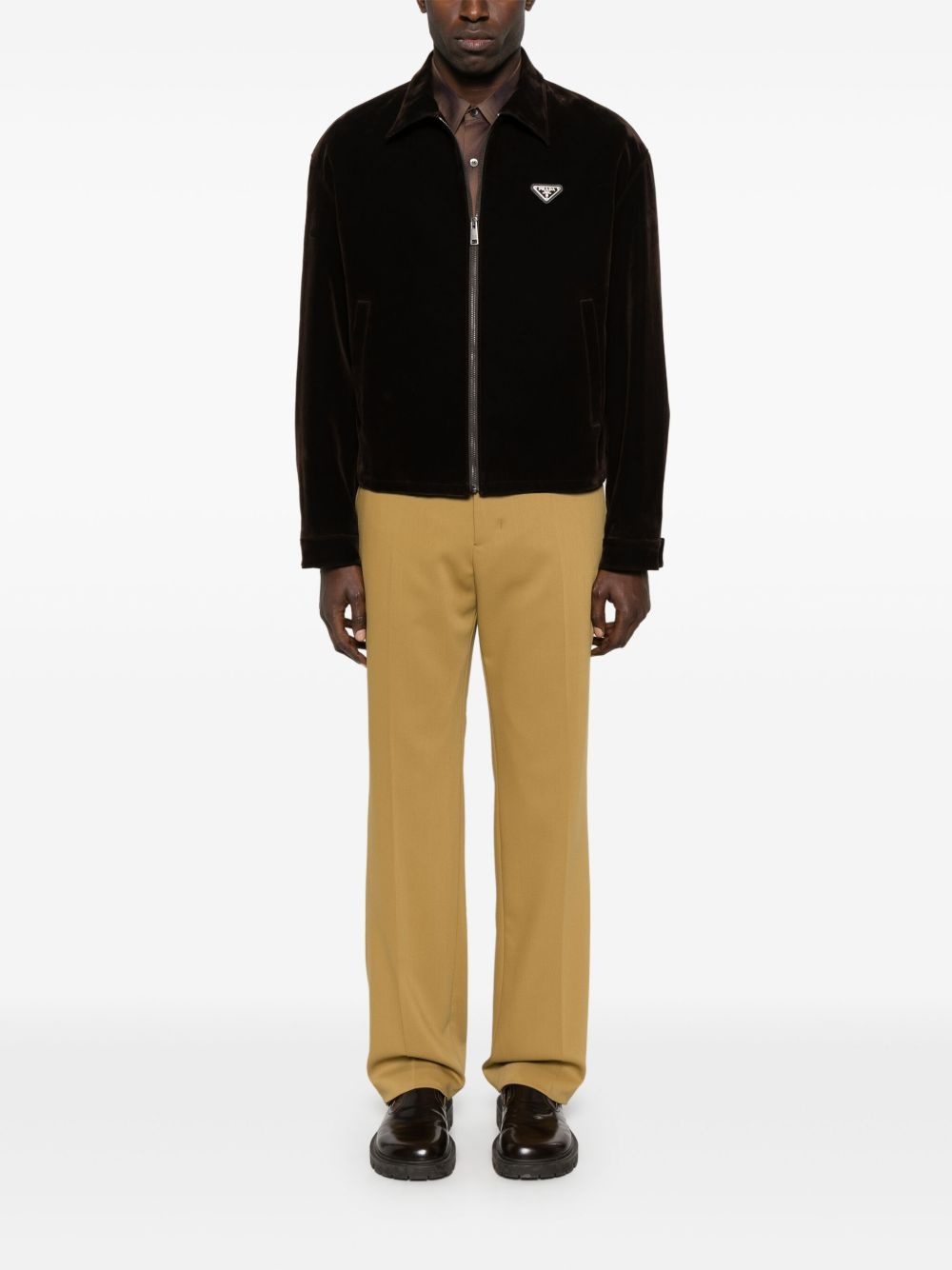 velvet shirt jacket - 2
