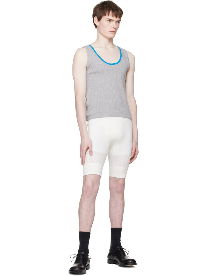 Dries Van Noten Off-White Pointelle Shorts outlook