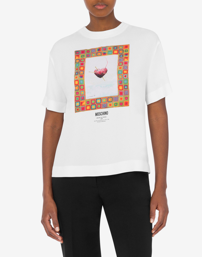 Moschino HEART OF WOOL ENVERS SATIN BLOUSE outlook