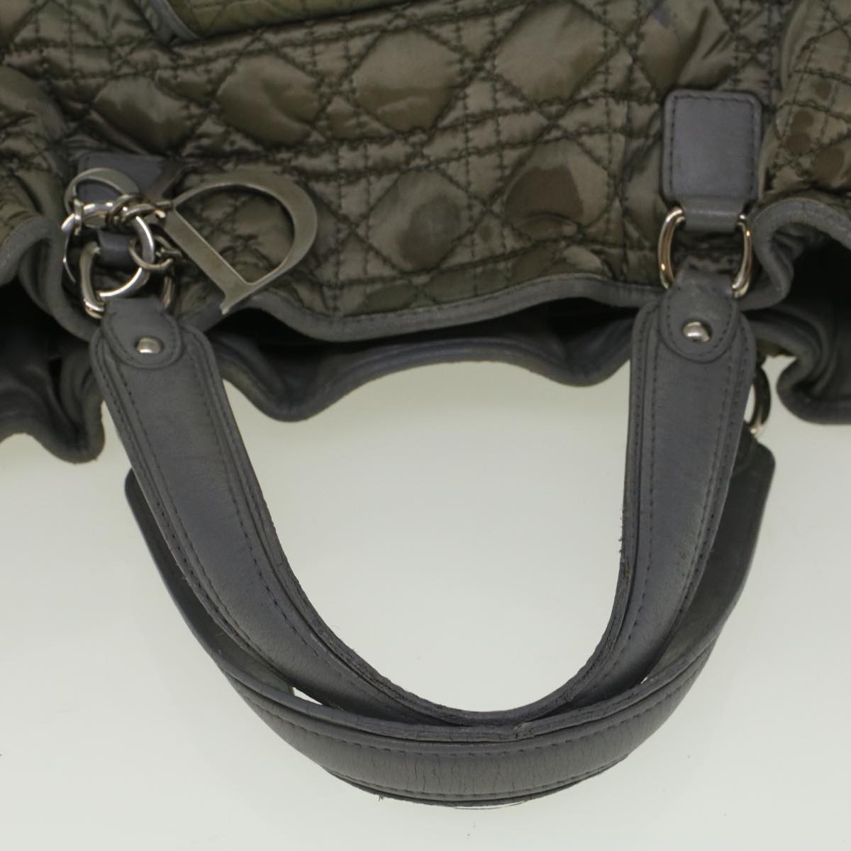 DIOR Canage Hand Bag Nylon Gray - 7