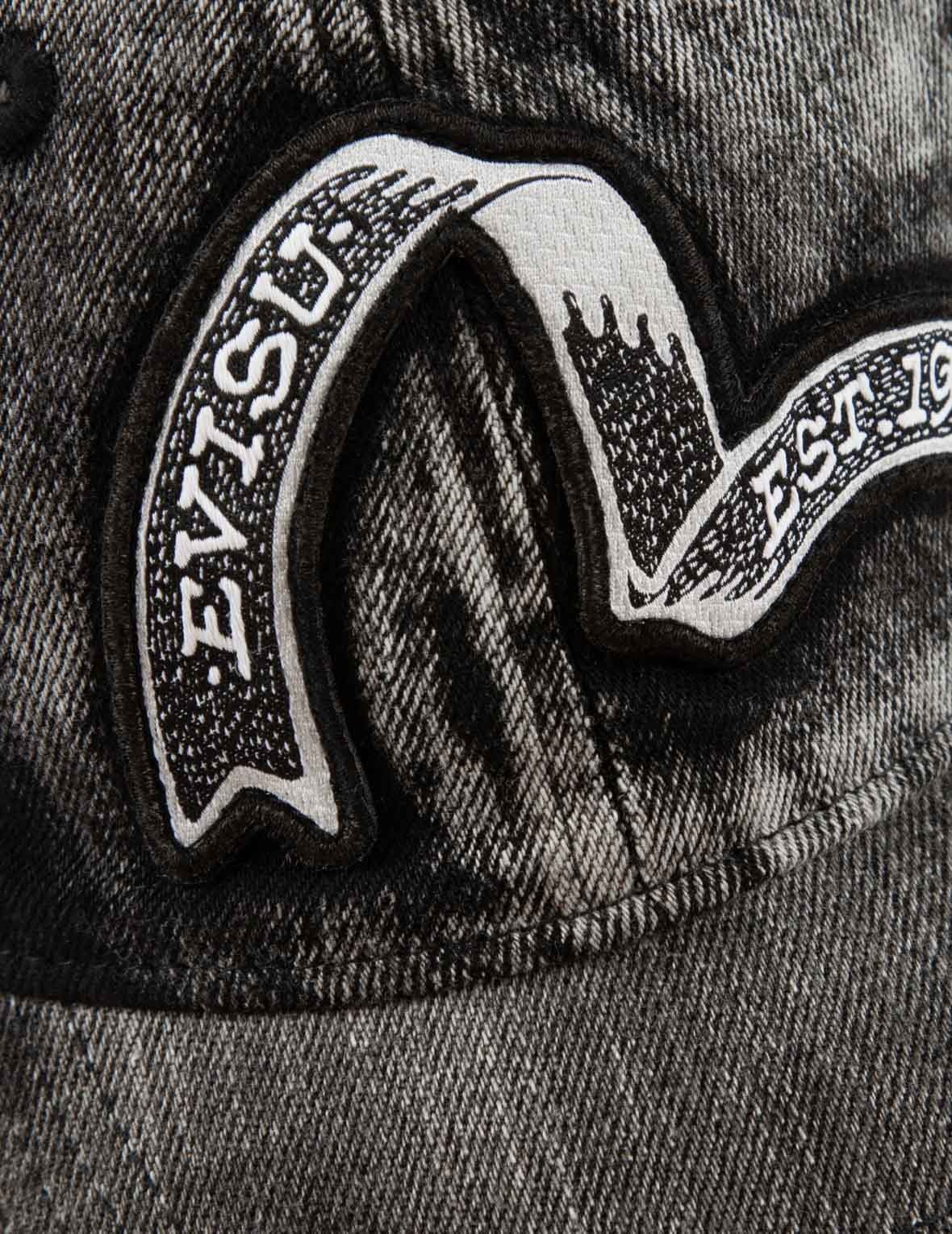 TIE-DYE WASHED EFFECT WITH RIBBON SEAGULL LOGO DENIM CAP - 8