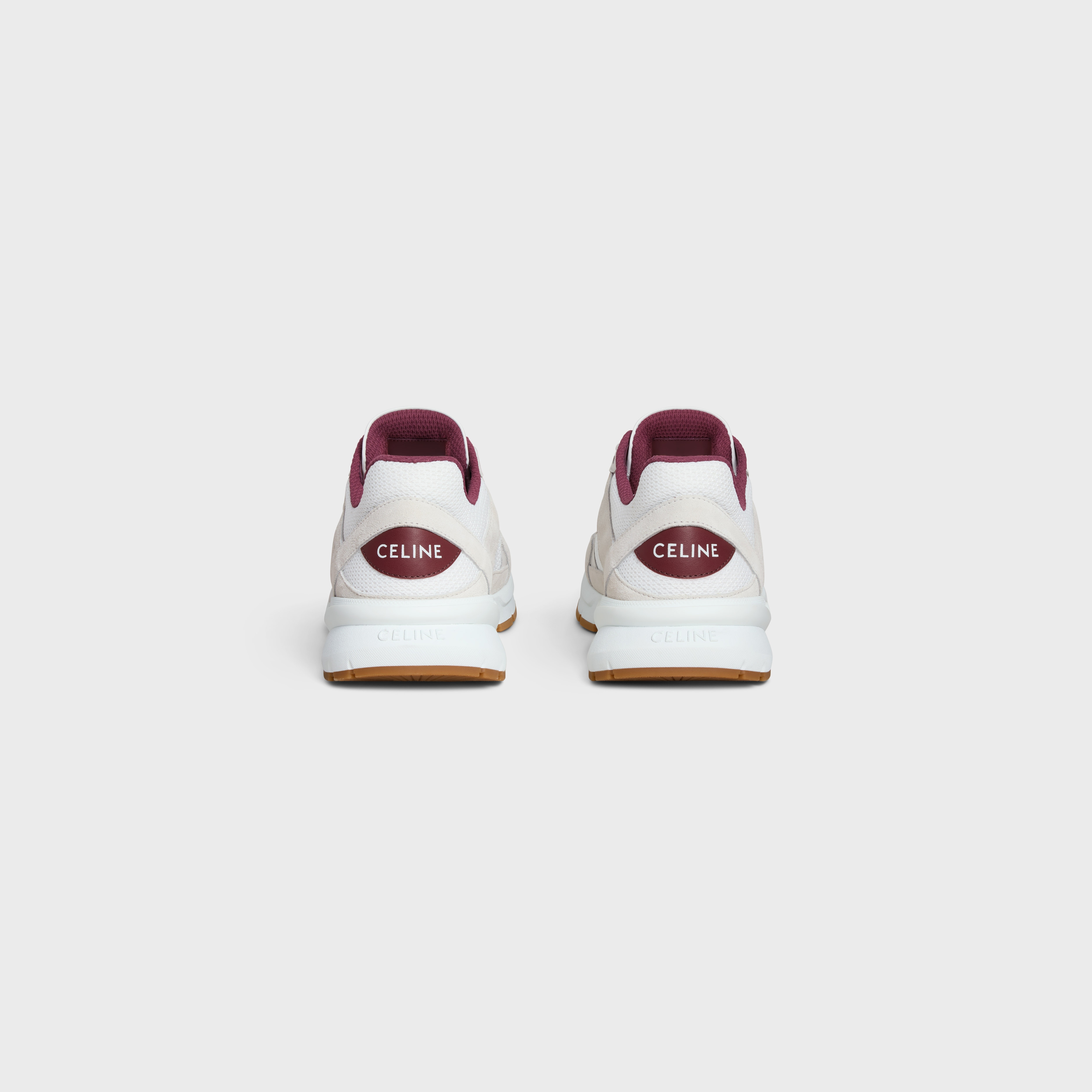 CELINE RUNNER CR-03 LOW LACE-UP SNEAKER in MESH, SUEDE CALFSKIN AND PERFORATED CALFSKIN - 3