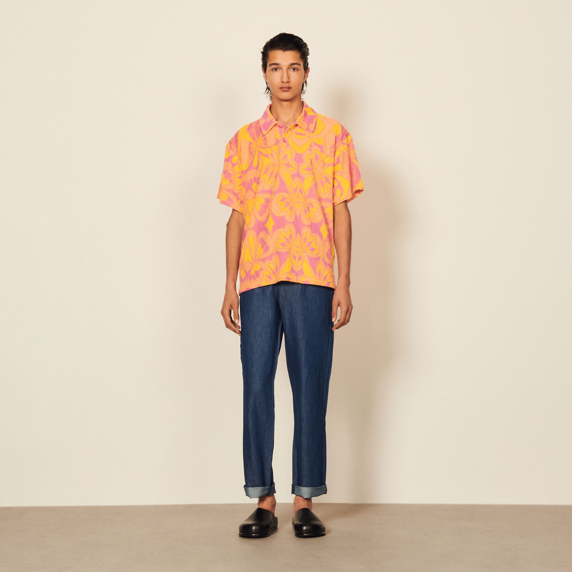 Oversized patterned polo shirt - 7